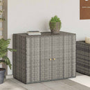 opbevaringsskab til haven 100x55,5x80 cm polyrattan grå