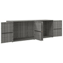 opbevaringsskab til haven 198x55,5x80 cm polyrattan grå