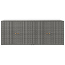 opbevaringsskab til haven 198x55,5x80 cm polyrattan grå
