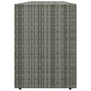 opbevaringsskab til haven 198x55,5x80 cm polyrattan grå