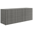opbevaringsskab til haven 198x55,5x80 cm polyrattan grå