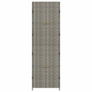opbevaringsskab til haven 59x40x180 cm polyrattan grå