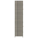 opbevaringsskab til haven 59x40x180 cm polyrattan grå