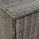 opbevaringsskab til haven 59x40x180 cm polyrattan grå