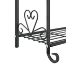 blomsterstativ 56x30x96 cm stål sort