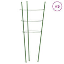 plantestativ med 3 ringe 5 stk. 60 cm stål grøn
