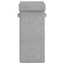 foldbar vasketøjskurv 26x34,5x59,5 cm kunstigt linned grå