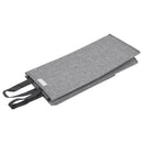 foldbar vasketøjskurv 26x34,5x59,5 cm kunstigt linned grå