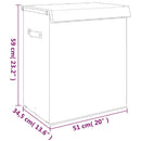 foldbar vasketøjskurv 51x34,5x59 cm kunstigt linned grå
