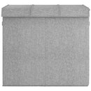 foldbar vasketøjskurv 64,5x34,5x59 cm kunstigt linned grå