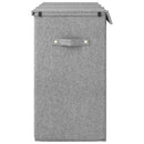 foldbar vasketøjskurv 64,5x34,5x59 cm kunstigt linned grå