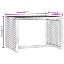 liggestole 2 stk. med bord polyrattan sort