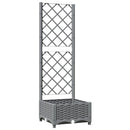 plantekasse med espalier 40x40x121,5 cm PP lysegrå