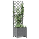 plantekasse med espalier 40x40x136 cm PP lysegrå