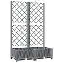 plantekasse med espalier 80x40x121,5 cm PP lysegrå