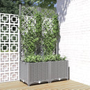 plantekasse med espalier 80x40x136 cm PP lysegrå