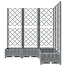 plantekasse med espalier 120x120x121,5 cm PP lysegrå