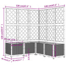 plantekasse med espalier 120x120x136 cm PP lysegrå