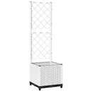 plantekasse med espalier 40x40x136 cm PP hvid