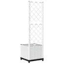 plantekasse med espalier 40x40x136 cm PP hvid