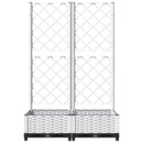 plantekasse med espalier 80x40x121,5 cm PP hvid