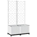 plantekasse med espalier 80x40x136 cm PP hvid
