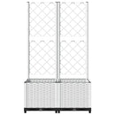 plantekasse med espalier 80x40x136 cm PP hvid