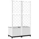 plantekasse med espalier 80x40x136 cm PP hvid