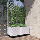 plantekasse med espalier 80x40x136 cm PP hvid