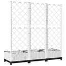haveplantekasse med espalier hvid 120x40x121,5 cm PP