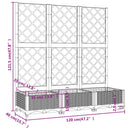 haveplantekasse med espalier hvid 120x40x121,5 cm PP