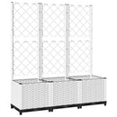 plantekasse med espalier 120x40x136 cm PP hvid