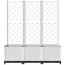 plantekasse med espalier 120x40x136 cm PP hvid