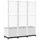 plantekasse med espalier 120x40x136 cm PP hvid