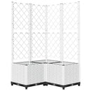 plantekasse med espalier 80x80x136 cm PP hvid