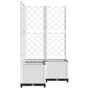 plantekasse med espalier 80x80x136 cm PP hvid