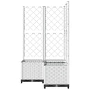 plantekasse med espalier 80x80x136 cm PP hvid