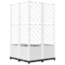 plantekasse med espalier 80x80x136 cm PP hvid