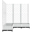 plantekasse med espalier 120x120x121,5 cm PP hvid