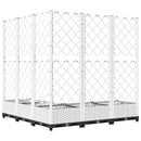 plantekasse med espalier 120x120x121,5 cm PP hvid