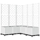 plantekasse med espalier 120x120x136 cm PP hvid