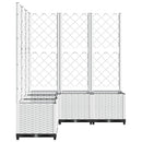 plantekasse med espalier 120x120x136 cm PP hvid