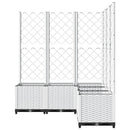 plantekasse med espalier 120x120x136 cm PP hvid