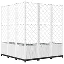 plantekasse med espalier 120x120x136 cm PP hvid
