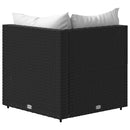 hjørnemoduler til havesofa 2 stk. med hynder polyrattan sort