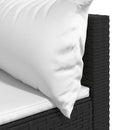 hjørnemoduler til havesofa 2 stk. med hynder polyrattan sort
