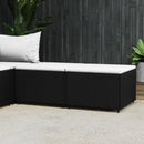 fodskamler til have 2 stk. med hynder polyrattan sort