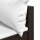 hjørnemoduler til havesofa 2 stk. med hynder polyrattan brun