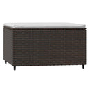 fodskamler til have 2 stk. med hynder polyrattan brun
