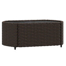 loungesæt til haven 3 dele med hynder polyrattan brun